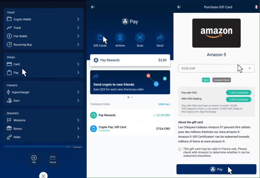 Comment acheter des cartes cadeaux sur Crypto.com