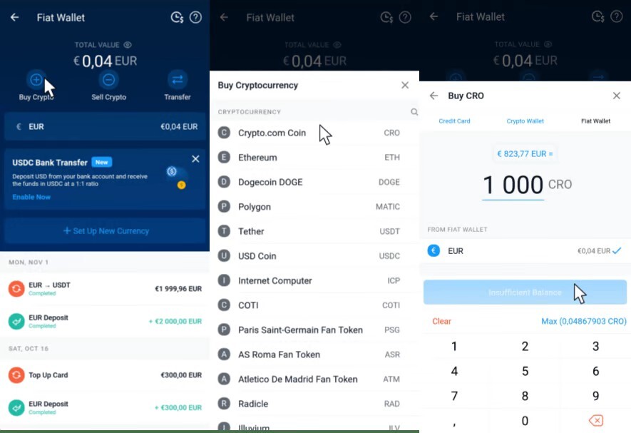 Comment acheter des cryptos sur Crypto.com