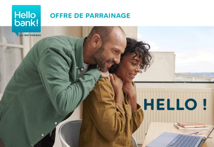 Exemple d'e-mail de parrainage Hello Bank
