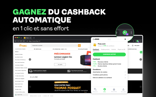 application extension automatiquement chez joko